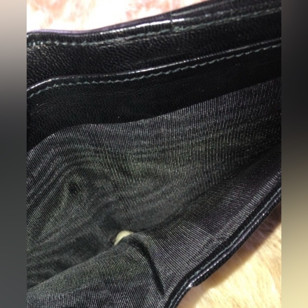 Gucci Vintage Black Leather Wallet with Unbranded Crossbody Strap - Picture 11 of 14